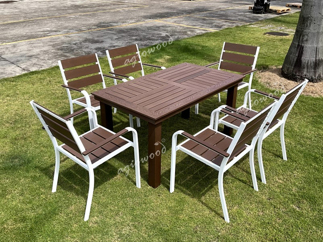 Slat Top Outdoor rjochthoekige tafel